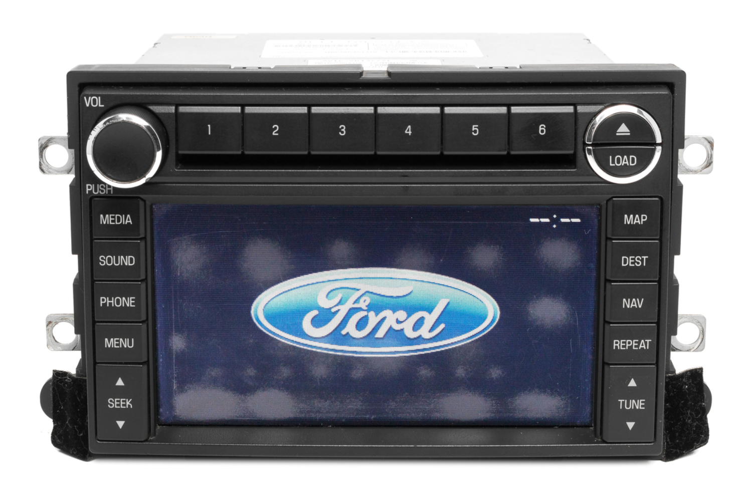 Ford 6CD GPS Navigation Radio by Pioneer - Chrome Accent Knobs