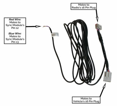 Ford Sync 1 Module Harness for Sync Feedback