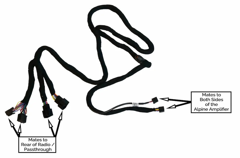 GM Amplifier Interface for Non-Bose Vehicle (Paired with Alpine Amplifier)