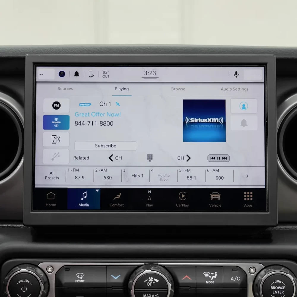 2020-2023 Jeep Gladiator JT Uconnect 5™ UBN NAV 10.1" Display Retrofit with Wireless Apple CarPlay™ I Android Auto™