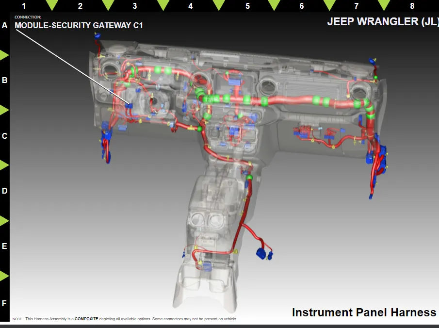 Jeep Wrangler JL bypass location