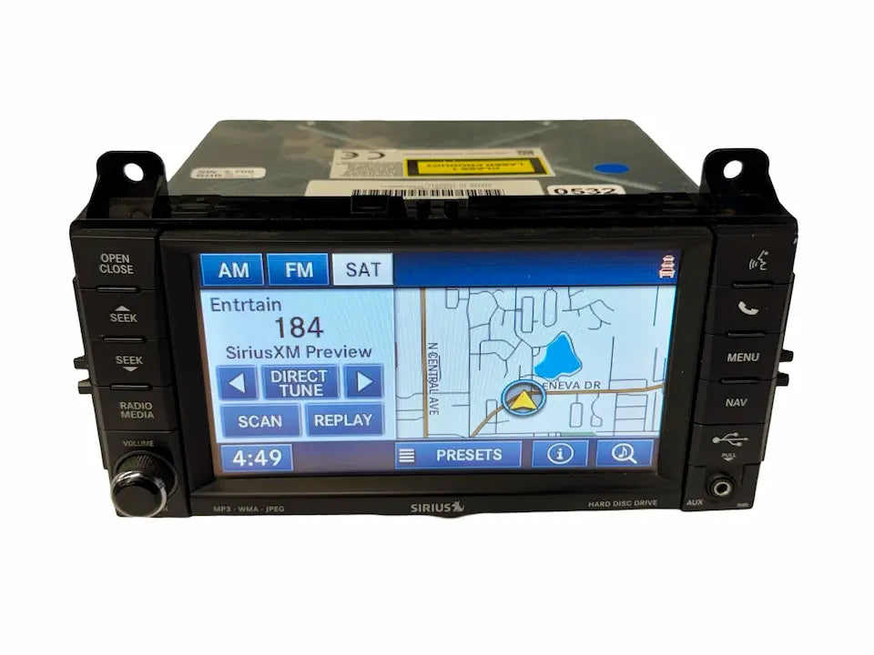 Mopar RHR 730N Navigation MyGIG Touchscreen Radio - High Sp Top Mt Green LED