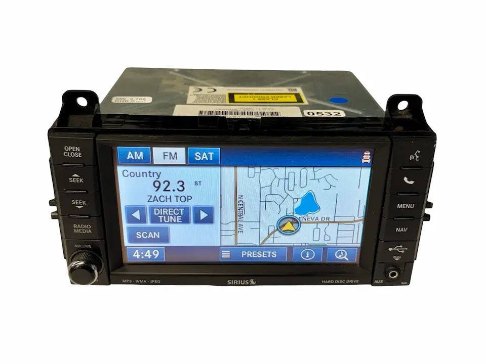 Mopar RHR 730N Navigation MyGIG Touchscreen Radio - High Sp Top Mt Green LED