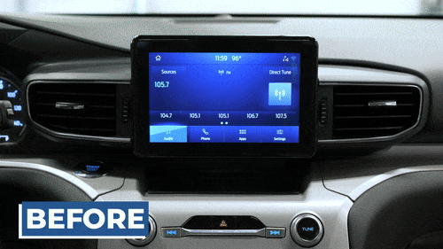 OEM Ford Explorer 8 Sync 4 Touchscreen Upgrade Before &amp; After