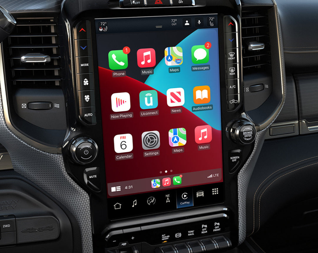 2019-2021 Ram 1500 Uconnect 5™ UBQ NAV 12" Display Retrofit with Wireless Apple CarPlay™ I Android Auto™