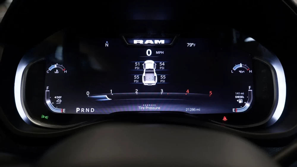 Ram Digital Speedomotor Cluster Tire Pressure Monitoring