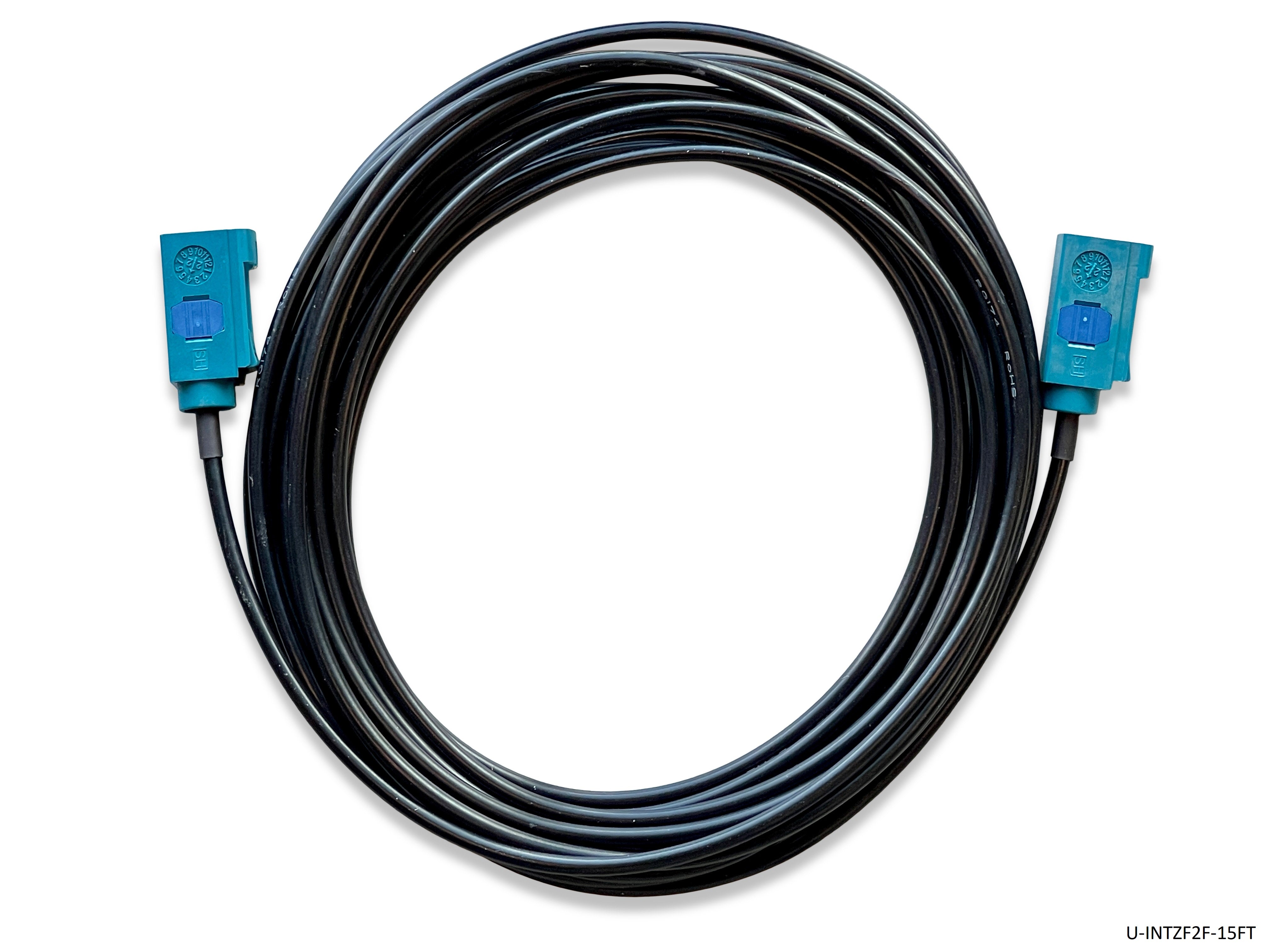 Universal Fakra Water Blue "Z" Female to Female Cable - 15 FT