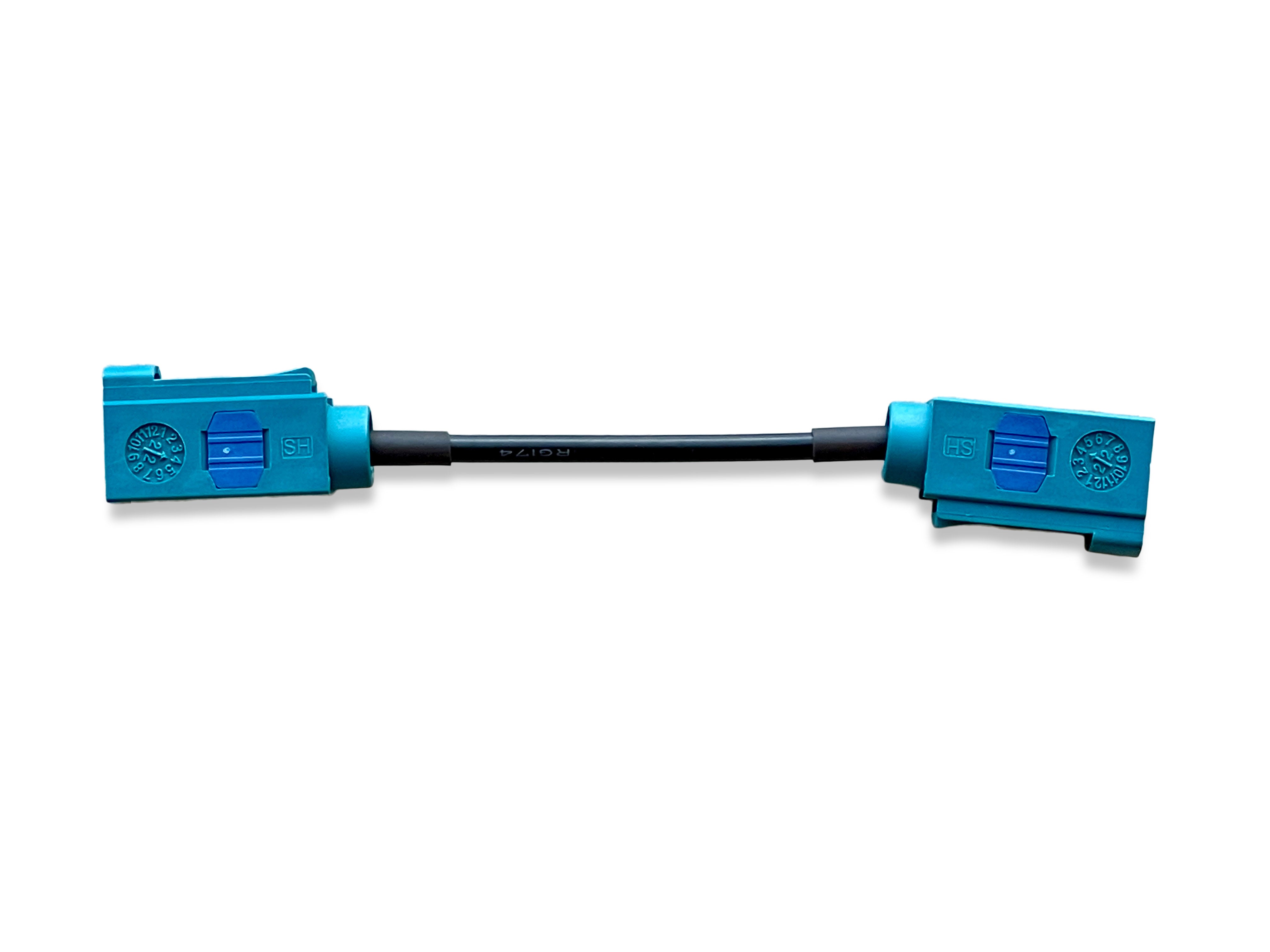 Universal Fakra Water Blue "Z" Female to Female Cable - 3 IN