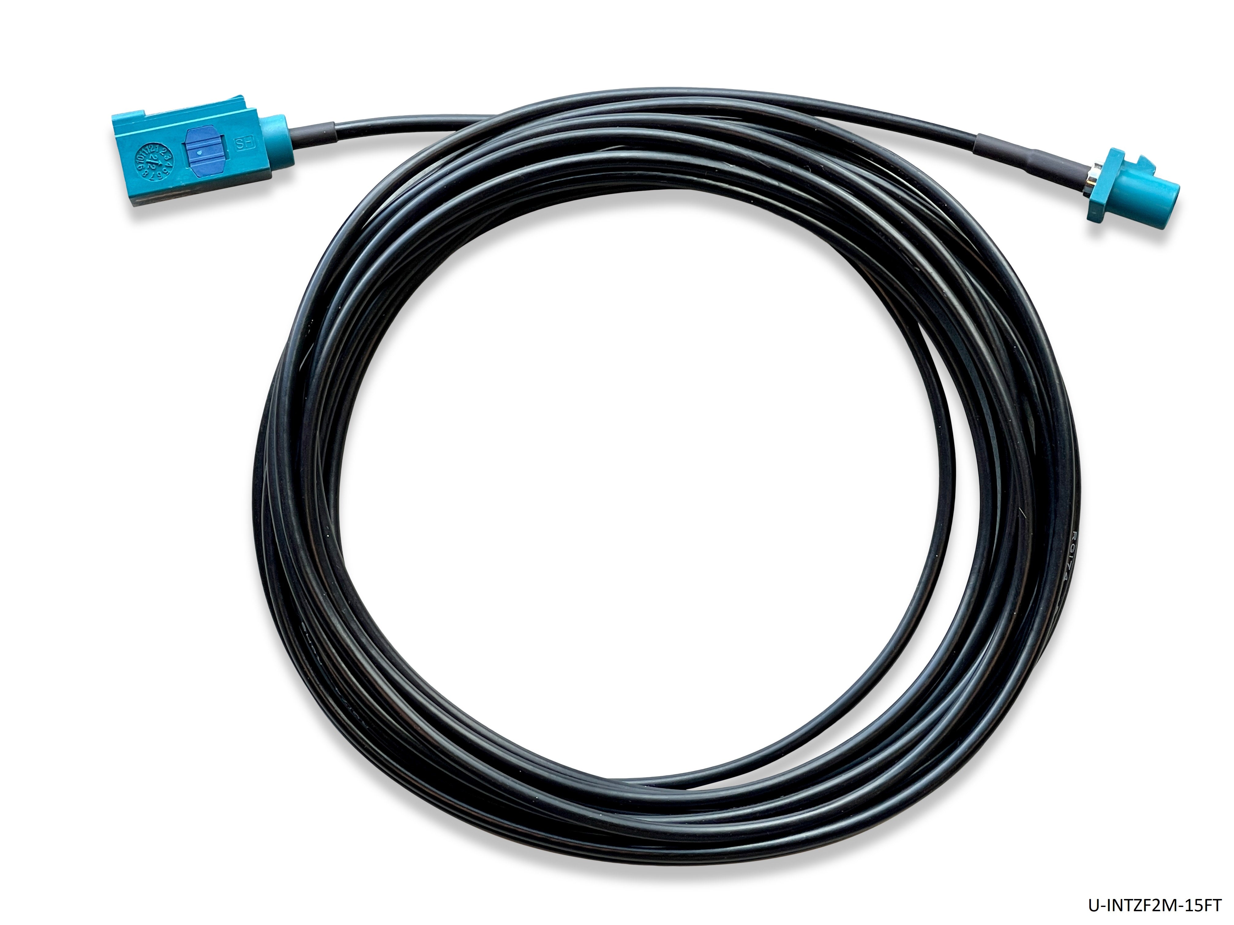 Universal Fakra Water Blue "Z" Female to Male Cable - 15 FT