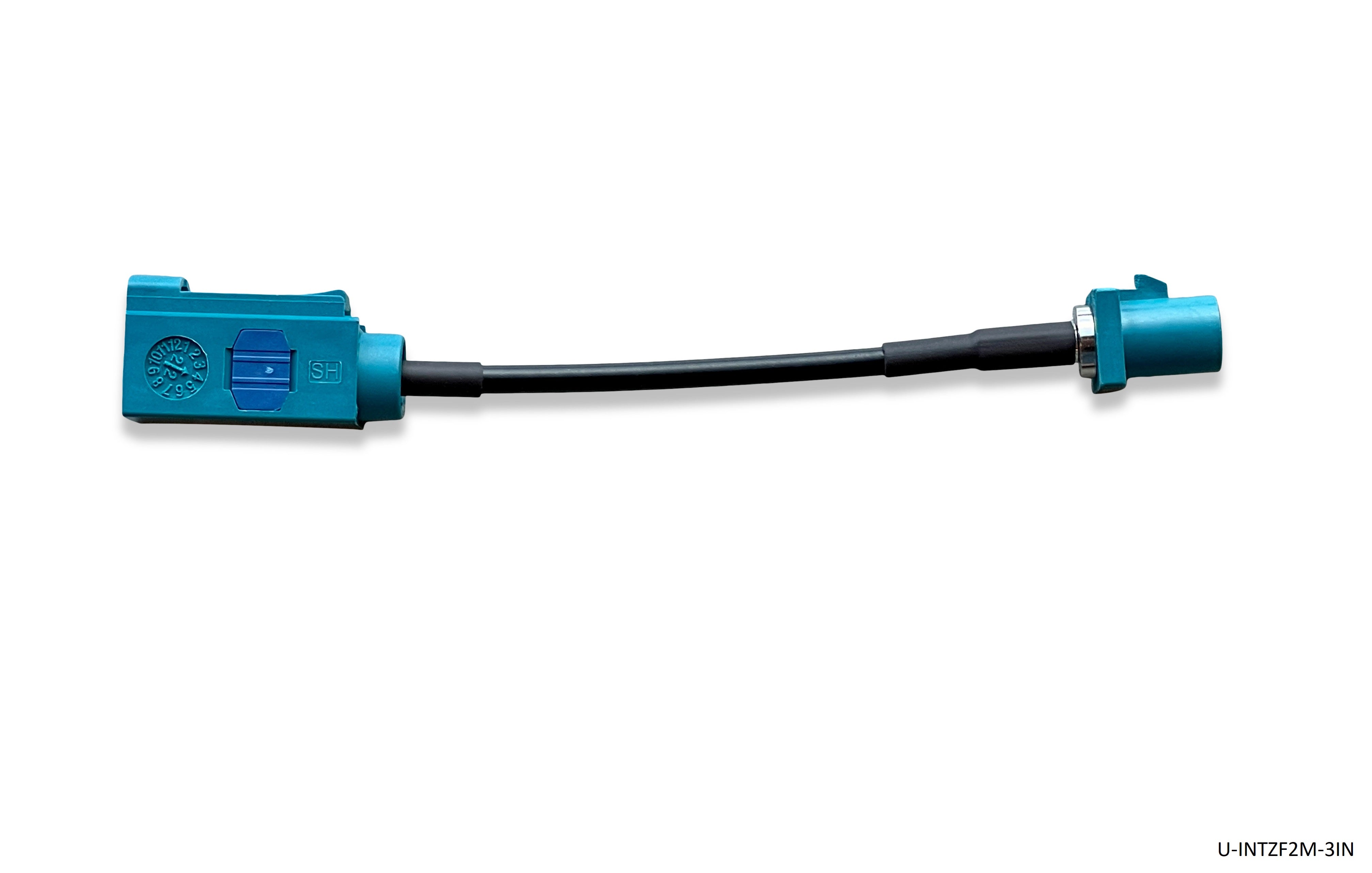 Universal Fakra Water Blue "Z" Female to Male Cable - 3 IN