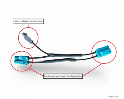 Universal Dual FAKRA Adapter for GPS or Satellite Radio