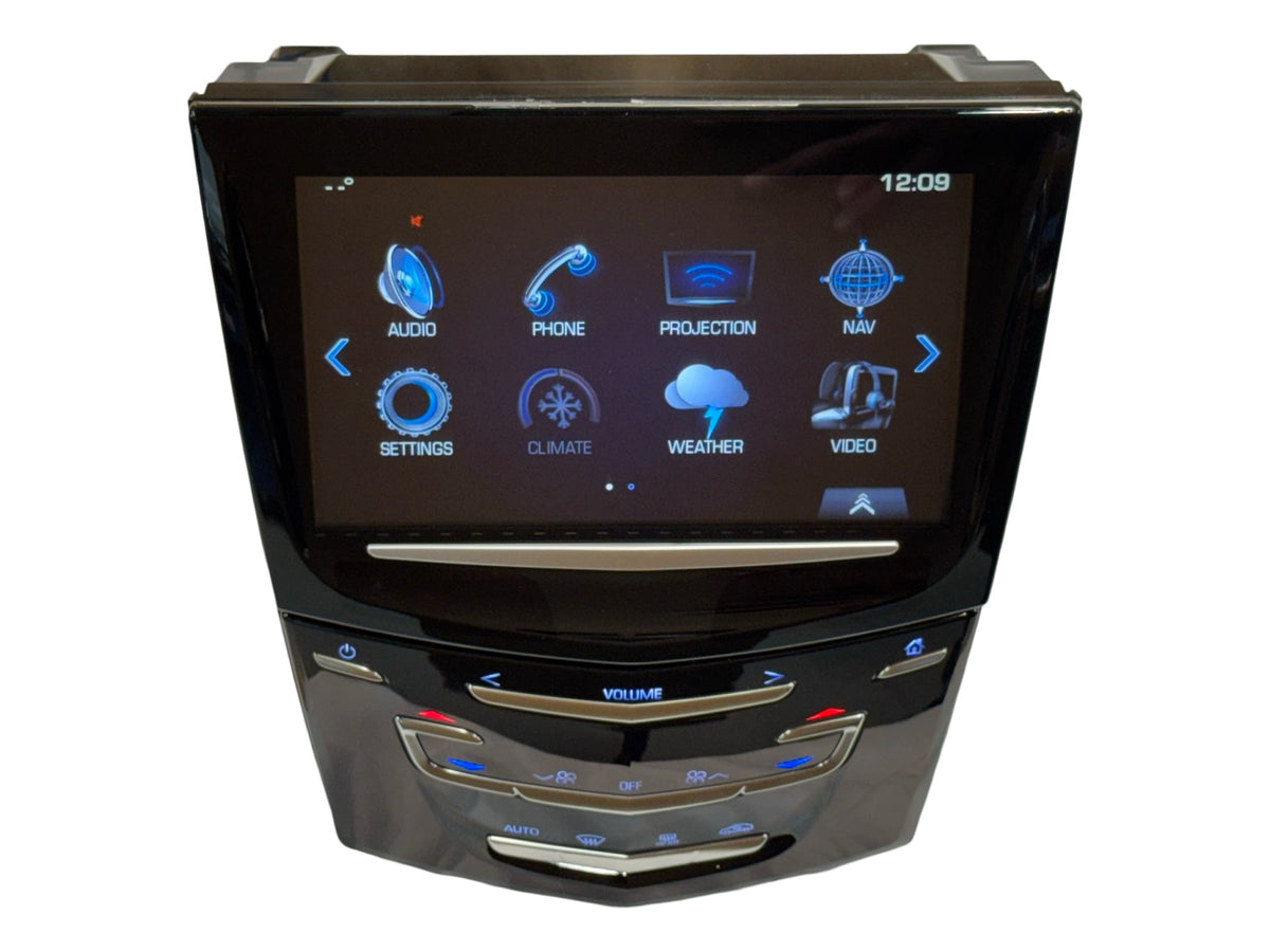 Replacement Service - 2013+ Cadillac Cue - 8-inch Touchscreen Display HVAC Control Center Stack - No Seat Features