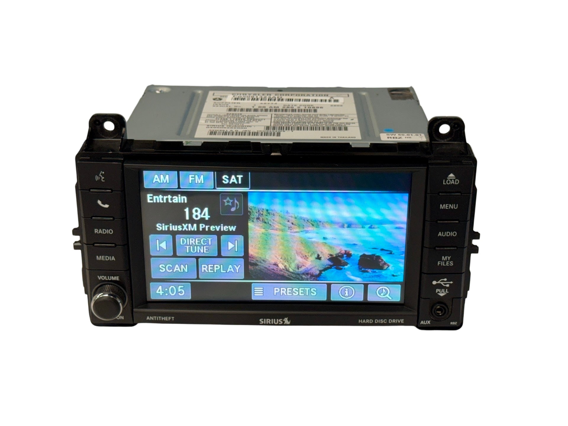 Mopar RBZ 430 MyGIG Touchscreen Radio - High Sp Top Mt Green LED