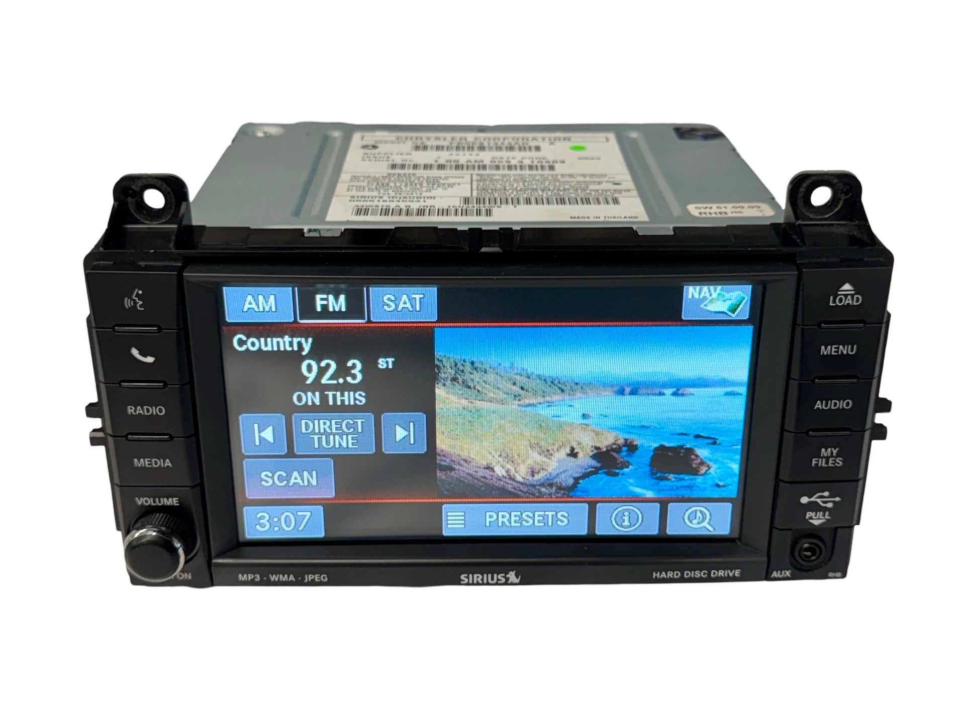 Mopar RHB 430N Garmin Navigation MyGIG Touchscreen Radio - High Sp Top Mt Blue LED