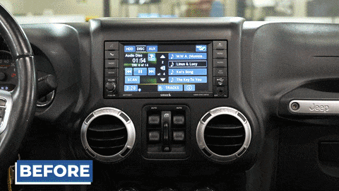 uconnect 5 jeep wrangler touch screen before &amp; after